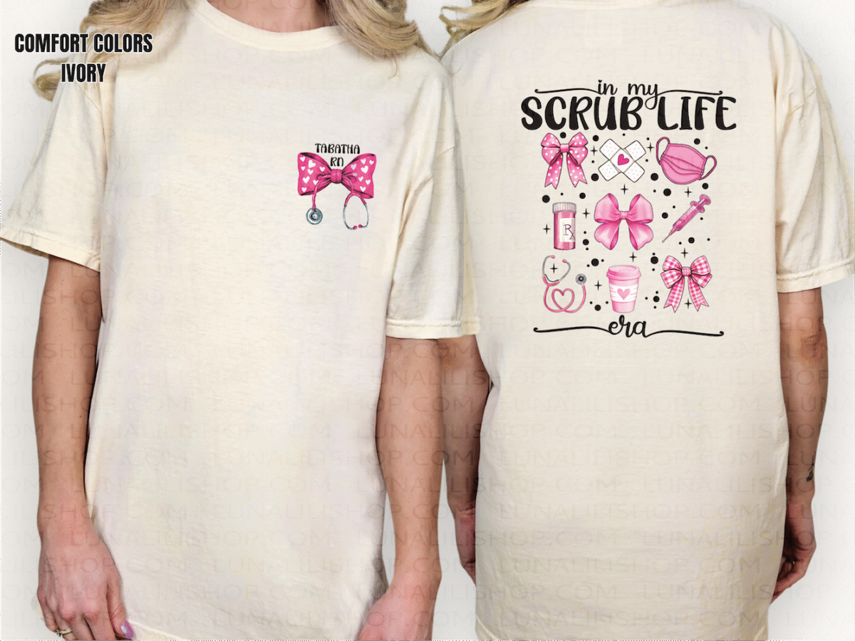 personalized scrub life era tee shirt