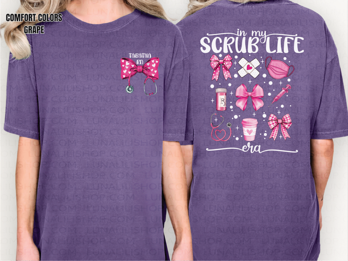 personalized scrub life era tee shirt
