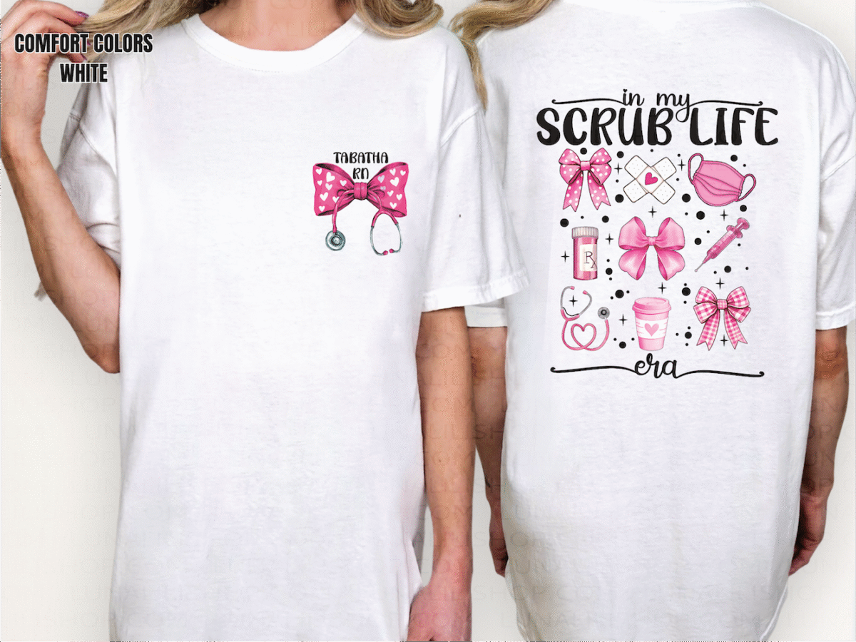personalized scrub life era tee shirt