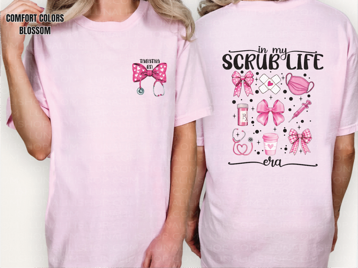 personalized scrub life era tee shirt