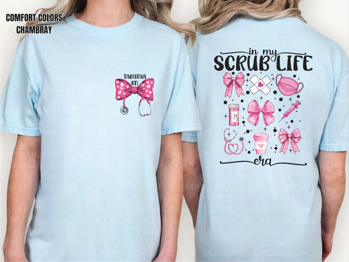 personalized scrub life era tee shirt