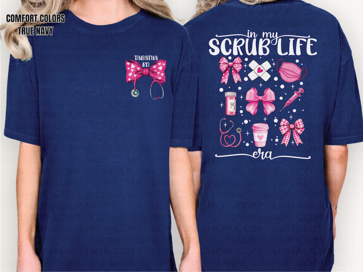 personalized scrub life era tee shirt