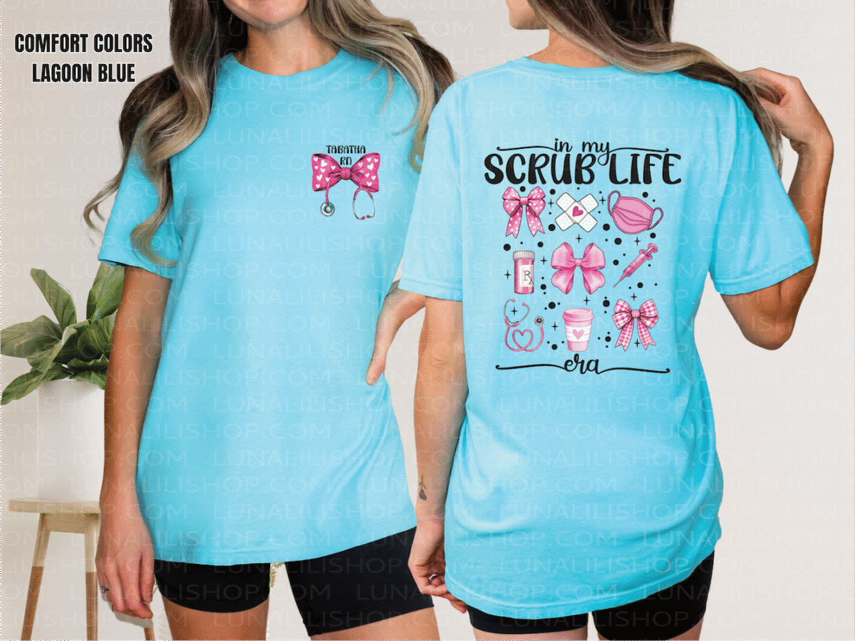 personalized scrub life era tee shirt