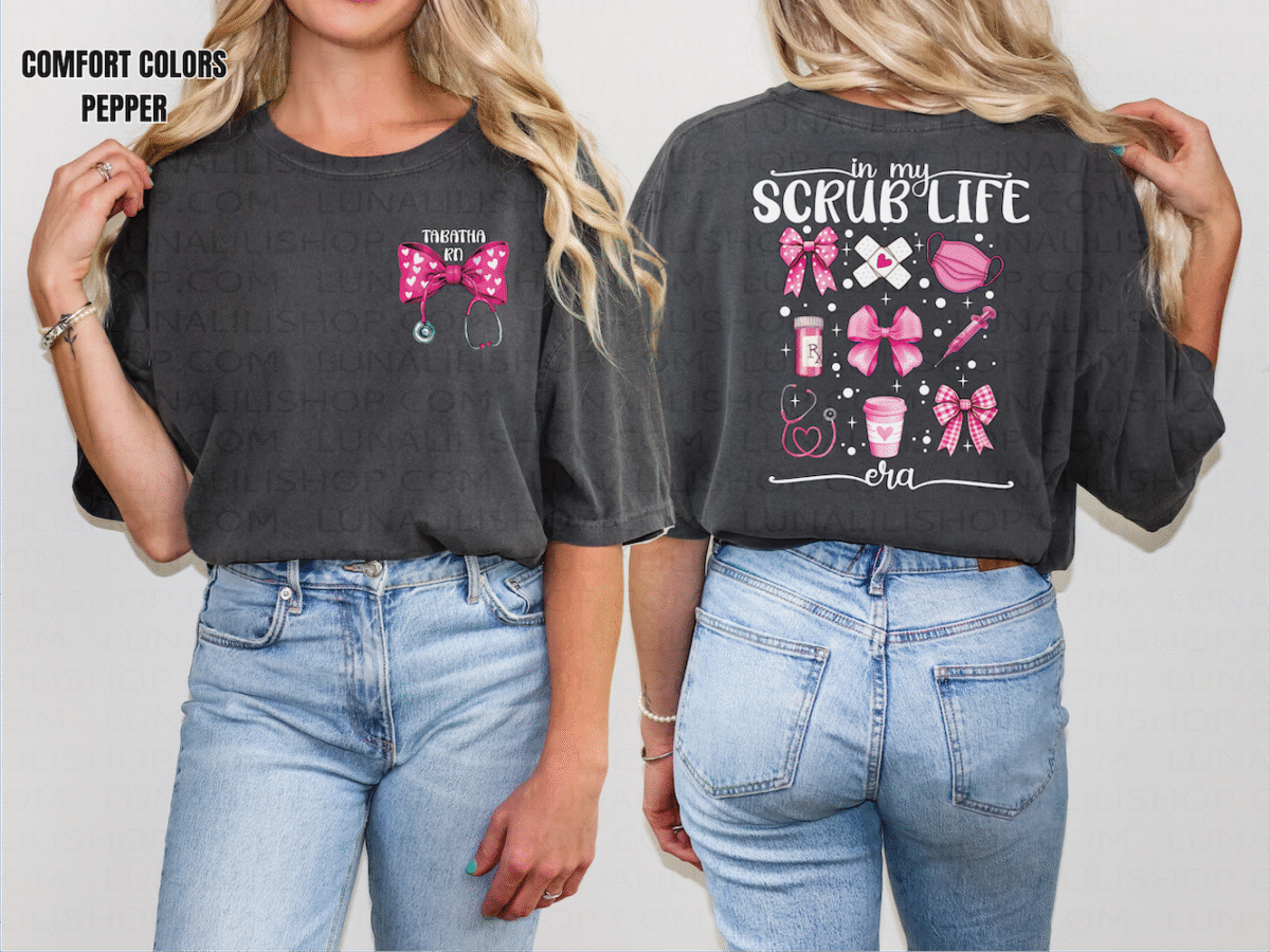 personalized scrub life era tee shirt