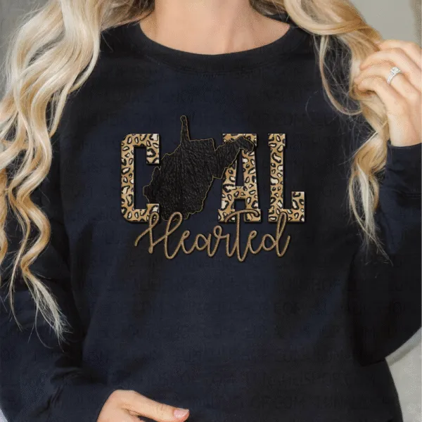 west virginia gold coal hearted sweatshirt
