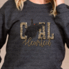 coal hearted west virginia sweatshirt with heart over morgantown