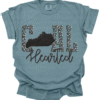 coal hearted kentucky teal leopard tee shirt