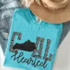 coal hearted kentucky teal leopard tee shirt
