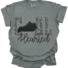 coal hearted kentucky teal leopard tee shirt