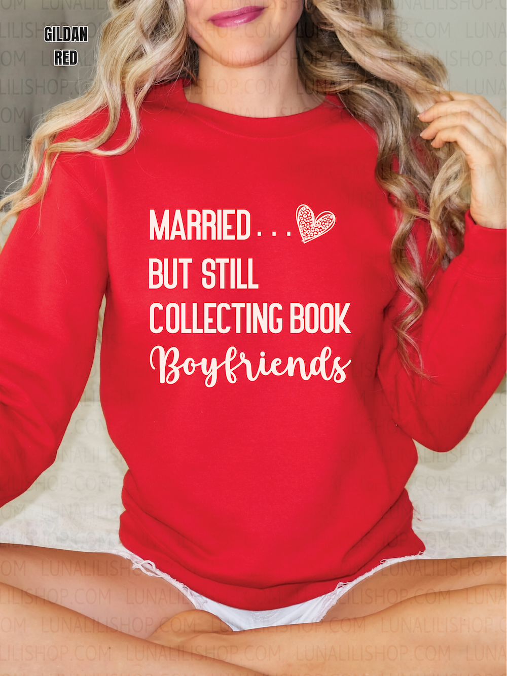 married but still collecting book boyfriends sweatshirt