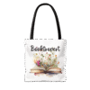 Black booktrovert tote bag