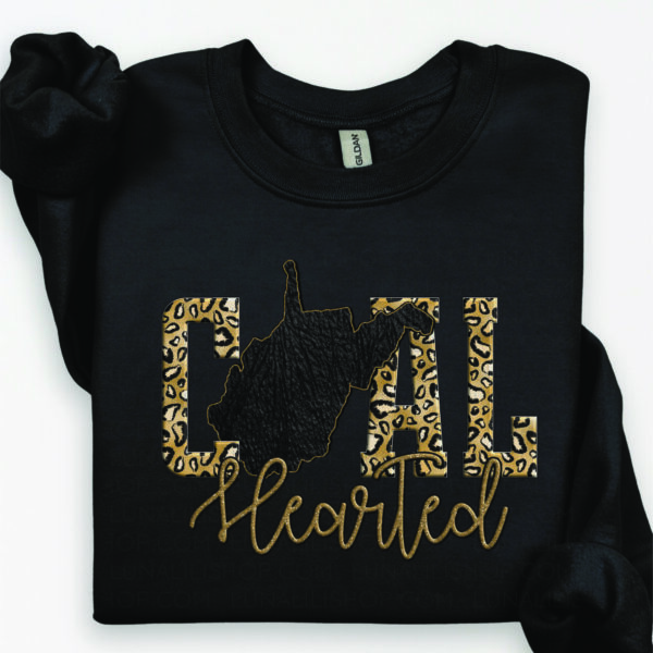 west virginia gold coal hearted sweatshirt