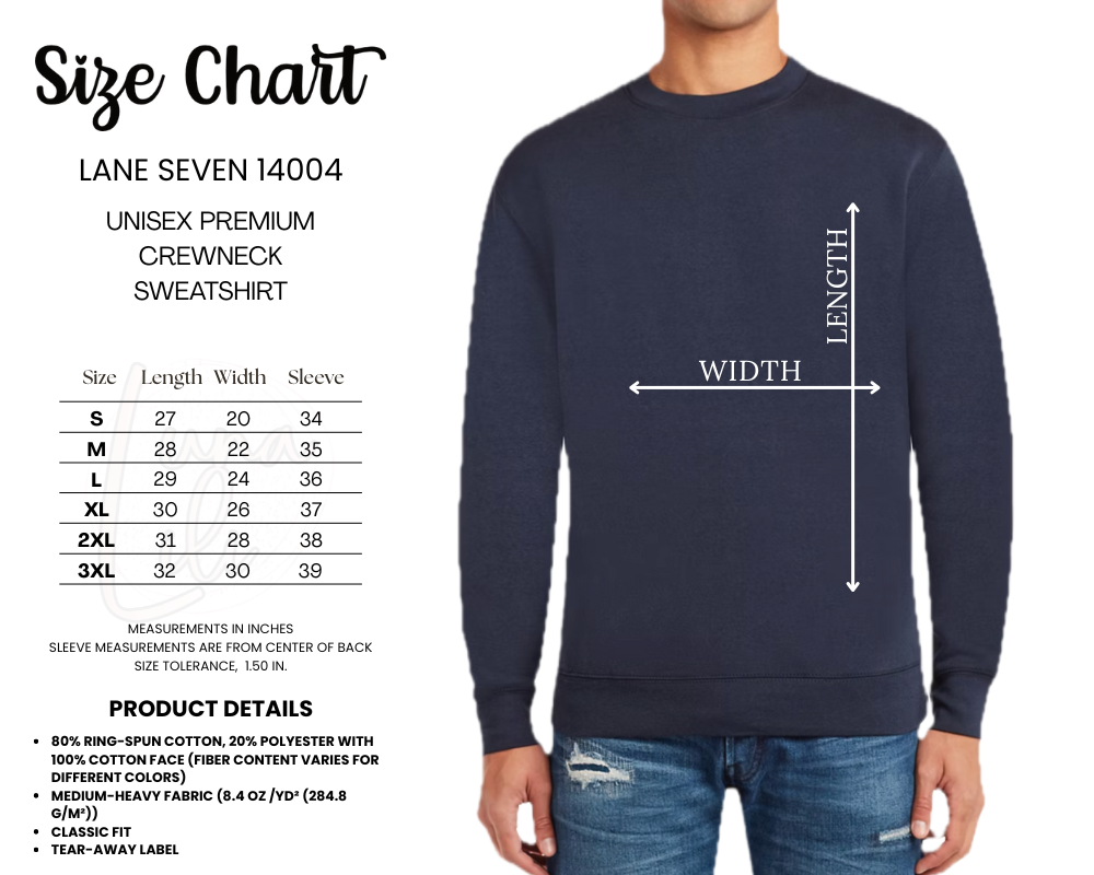 LANE SEVER 14004 SIZE CHART