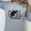 west virginia coal hearted teal leopard print sweatshirt