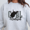 west virginia coal hearted teal leopard print sweatshirt