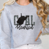 west virginia coal hearted teal leopard print sweatshirt