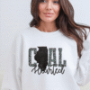 illinois coal hearted teal leopard print sweatshirt