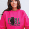 illinois coal hearted teal leopard print sweatshirt