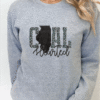 illinois coal hearted teal leopard print sweatshirt