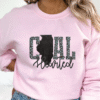 illinois coal hearted teal leopard print sweatshirt