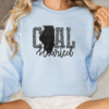 illinois coal hearted teal leopard print sweatshirt