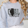 illinois coal hearted teal leopard print sweatshirt