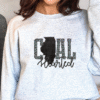 illinois coal hearted teal leopard print sweatshirt