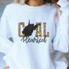 west virginia gold leopard print coal hearted sweatshirt
