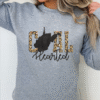west virginia gold leopard print coal hearted sweatshirt