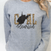west virginia gold leopard print coal hearted sweatshirt