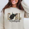 west virginia gold leopard print coal hearted sweatshirt