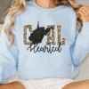west virginia gold leopard print coal hearted sweatshirt