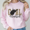 west virginia gold leopard print coal hearted sweatshirt
