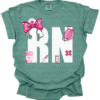 pink rn nurse tee shirt