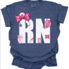 pink rn nurse tee shirt