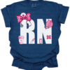 pink rn nurse tee shirt