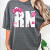 pink rn nurse tee shirt