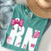pink rn nurse tee shirt