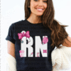 pink rn nurse tee shirt