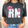 pink rn nurse tee shirt