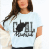 west virginia coal hearted teal leopard print tee
