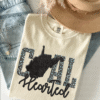 west virginia coal hearted teal leopard print tee
