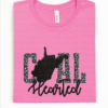 coal hearted west virginia teal leopard print tee shirt