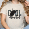 coal hearted west virginia teal leopard print tee shirt