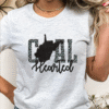 coal hearted west virginia teal leopard print tee shirt