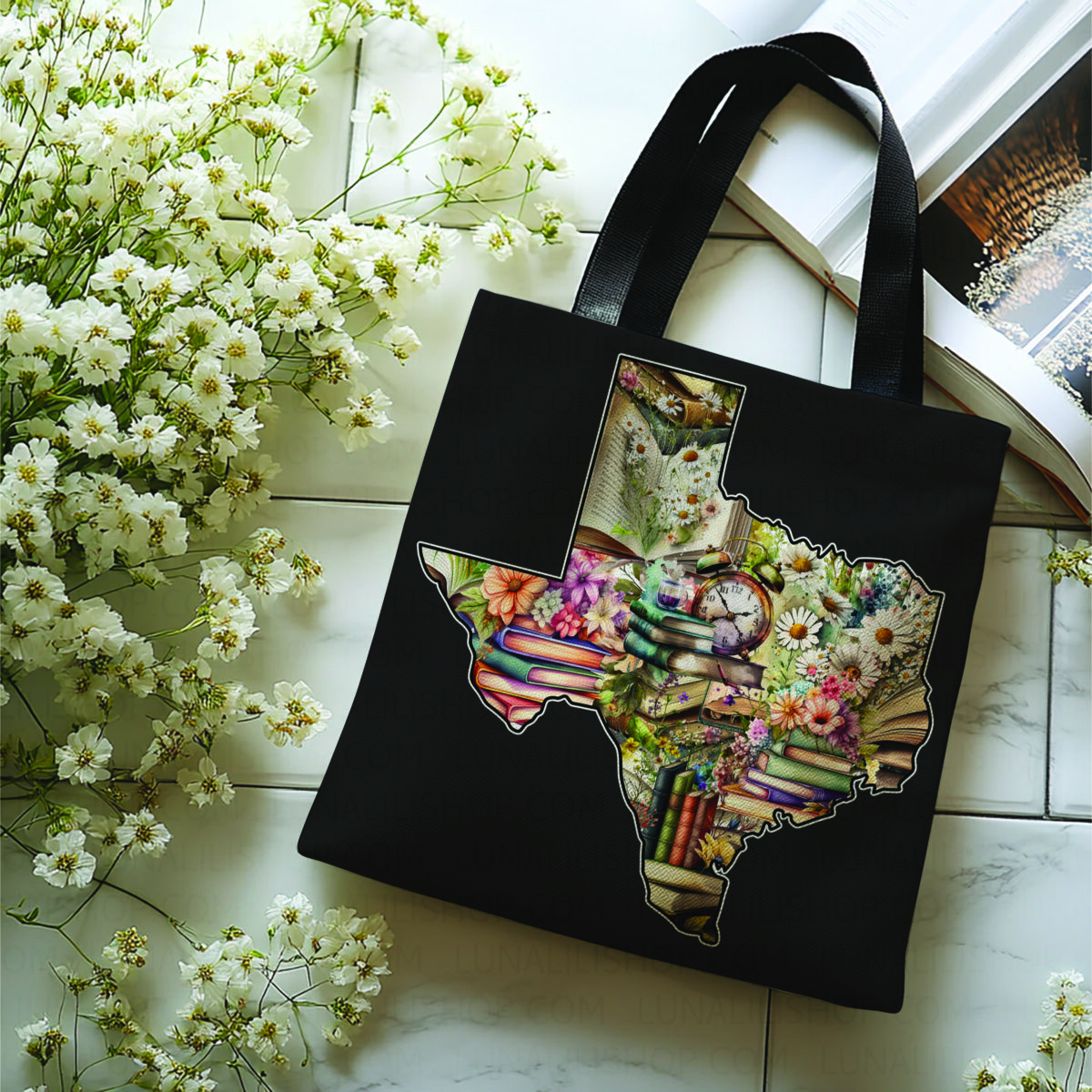 texas is for readers tote bag