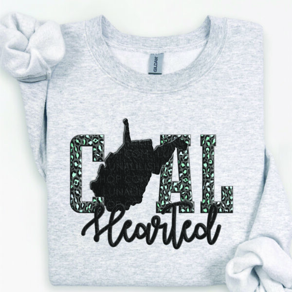 west virginia gold leopard print coal hearted sweatshirt