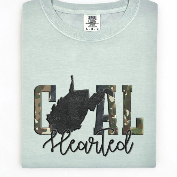 WV Camo Coal Hearted Tee