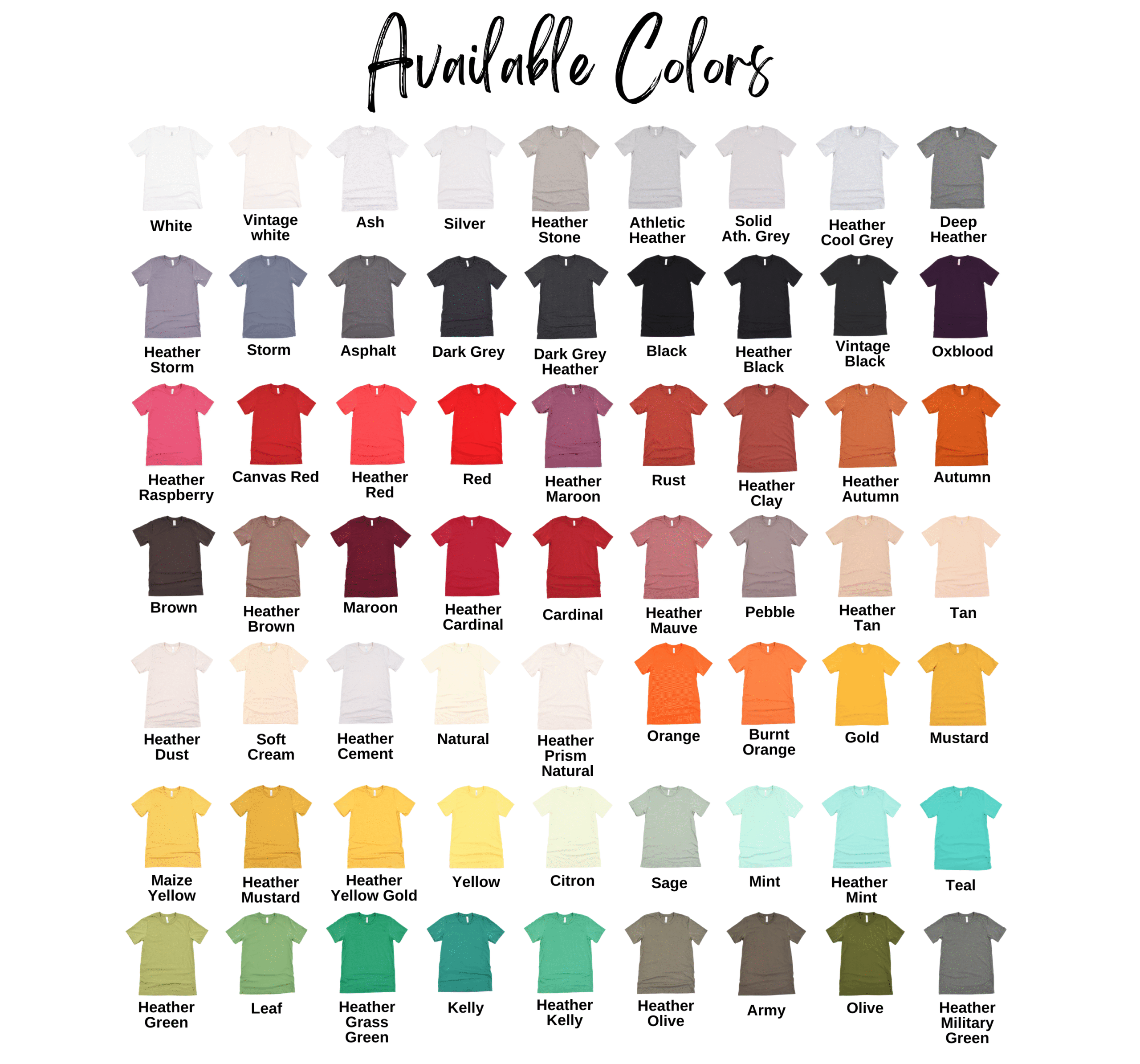 bc 3001 avail color chart 1