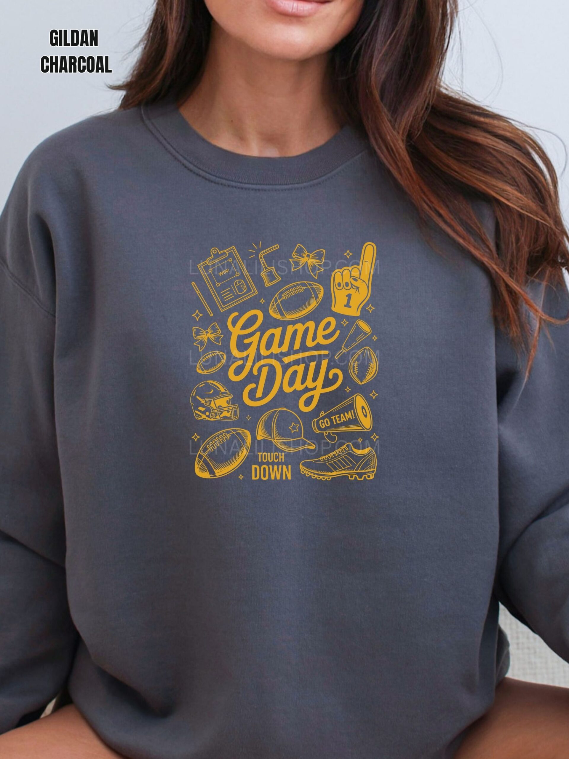 Game Day Sweatshirt for Women, Cute Football Shirt, Blue and Gold Game Day Crewneck, Sporty Fall Outfit, Team Spirit Top - Image 12
